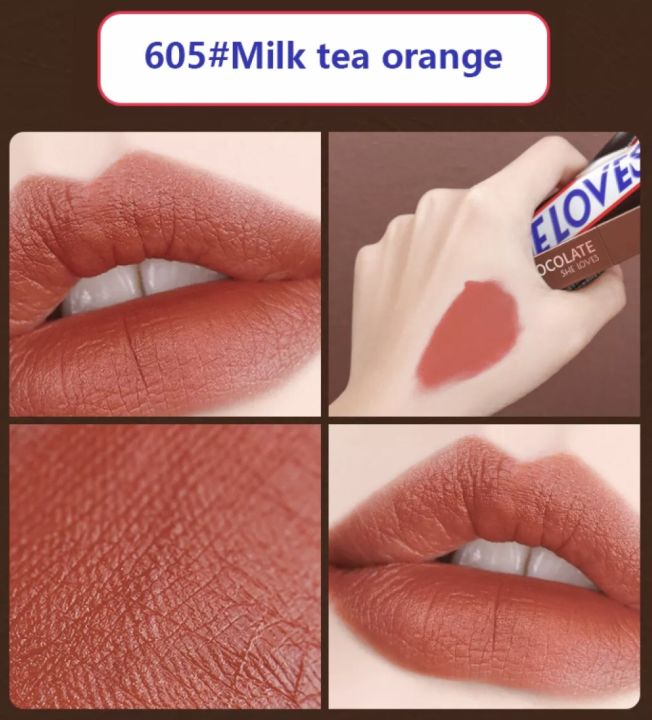 กลอสเนื้อแมท-she-loves-2ml-เบอร์-605-สีส้มชานม-milk-tea-เนื้อแมทเนียนสวย-ไม่เป็นคราบติดทนนาน-สีสวยมากๆ-สายฝ-สุดๆ-อินๆเท่ๆ