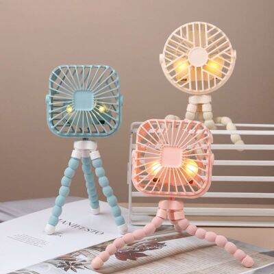 Mini Stroller Fan,600mAh Personal Portable Desk Handheld Baby Bed Car Seat Fan USB Rechargeable Battery Operated Fan