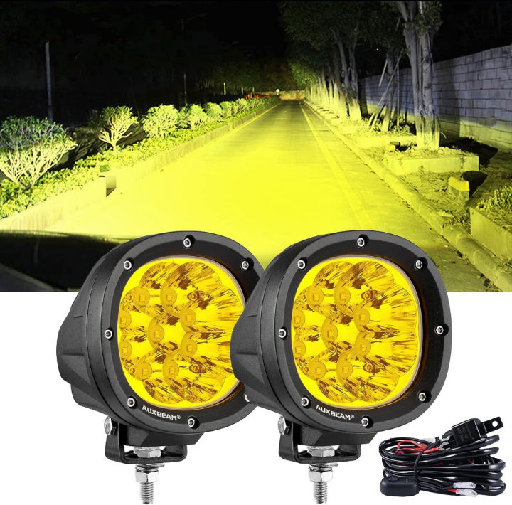 auxbeam-4in-90w-amber-round-led-offroad-lights-2pcs-9000lm-amber-fog-lights-super-bright-round-driving-light-with-wiring-harness-kit-spot-beam-pod-light-for-truck-suv-atv-utv-jeep-wrangler-motorcycle-
