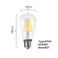 【✲High Quality✲】 dongdangx59 Luckyled โคมไฟวินเทจ E27หลอดไฟ Led 2W 4W 6W 8W A60 St64 Ac 220V 240V หลอดไฟเส้นใยย้อนยุคกระจกสำหรับให้แสงสว่างในร่ม