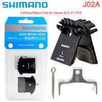 SHIMANO J02A ผ้าเบรคสำหรับจักรยาน MTB Ice Technologies 2 ลูกสูบเรซิ่นสำหรับ Deore SLX XT XTR M7100 M8100 M9020 อะไหล่แท้-huangjianping