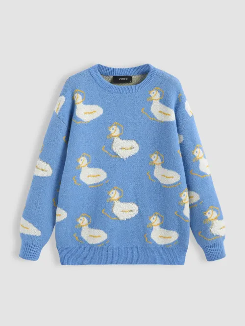 Cider Duck Duck Goose Patterned Sweater Lazada.co.th