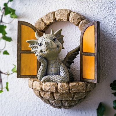 【CC】☒❄  Courtyard Sculpture Garden Climbing Window Ornaments Decorate Crafts Wall