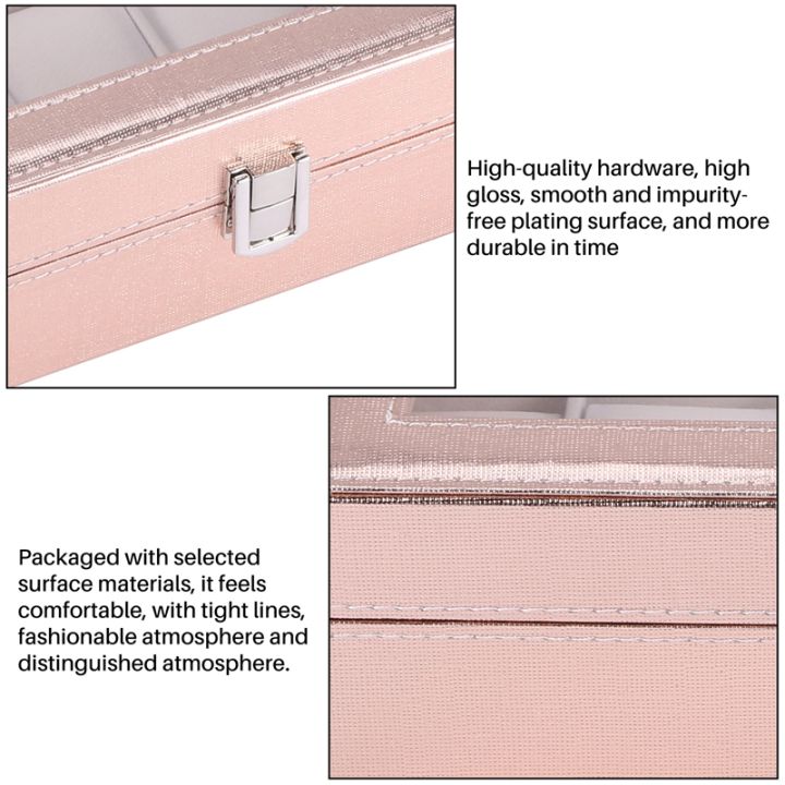 special-case-for-women-female-girl-friend-wrist-watches-box-storage-collect-pink-pu-leather