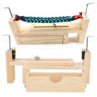 ☌ Paracord Bracelet Weaving Jig Kit Wooden Adjustable Wristband Necklace Maker DIY Craft Fixing Tool