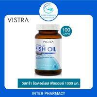 วิสทร้า โอเดอร์เลส ฟิชออยล์ 1000 มก. VISTRA Odorless Fish Oil 1000 mg ผลิตภัณฑ์เสริมอาหาร บรรจุ 100 แคปซูล