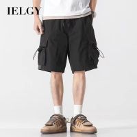 IELGY เสื้อทรงกางเกงขาสั้นแฟชั่นเกาหลีตรงหลวมเข้าได้กับทุกชุดสไตล์ฮ่องกงกางเกงลำลอง