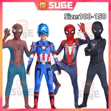 PS4 Game Spiderman Cosplay Costume Adults Kids Spider Superhero Zentai Suit  Halloween Bodysuit Man Boys