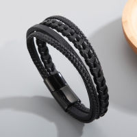 HaoYi Multilayer ided Cowhide Rope Chain celet For Men Fashion High Quality Genuine Leather Jewelry