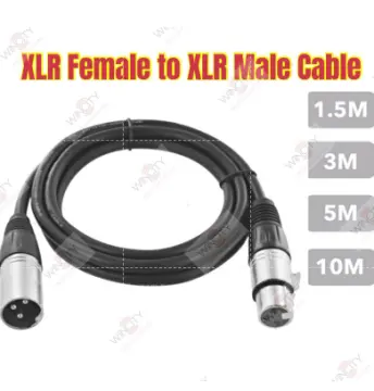 Denn Mic Microphone Wire Cord XLR Female to Jack 6.35mm Male plug Audio  Lead Microphone