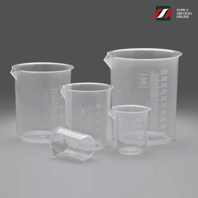 บีกเกอร์พลาสติก, GRADUATED BEAKERS Low Form, PP