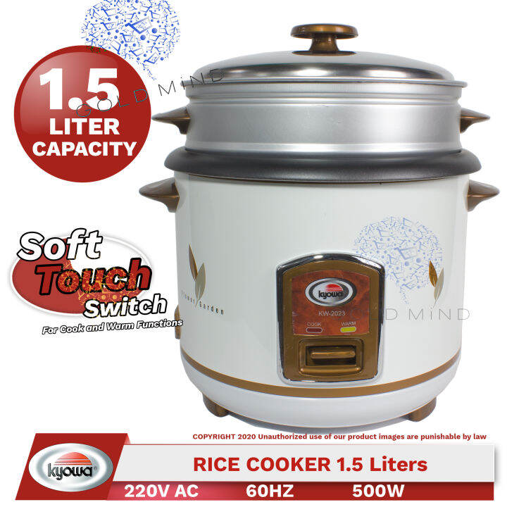 Kyowa Rice Cooker 1.5L Rice Cooker NONSTICK 500W Gold Mind Everyday