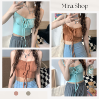 Mira_shop เสื้อสายเดี่ยว มินิมอล D11#