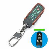 dfthrghd 2020 Hot Sale Luminous 100 Leather Key Case Cover For Honda n-a N-BOX wagon N Plus 2018 Motor 4 Button Protect Shell