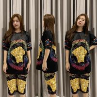 ??? รีบด่วน ๆ ฺBig size??? ชุดเซ็ท เสื้อ+กางเกง คนอ้วน M L XL 2XL 3XL ลายการ์ตูน พร้อมส่ง