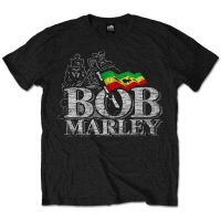 Bob Marley Unisex Tee: Distressed Logo