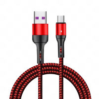 สายชาร์จสายเคเบิ้ลไนล่อนถักข้อมูลอัจฉริยะสายชาร์จ USB อุปกรณ์เสริมสำหรับโทรศัพท์มือถืออะไหล่สำหรับ Android/iOS