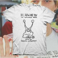 daniel johnston เสื้อยืดลําลองสําหรับผู้ชายแขนสั้นคอกลมพิมพ์ลาย hi how are you kurt cobain nirvana yip