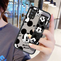 UCUC เคสโทรศัพท์เคสสำหรับ Realme 7 Pro การ์ตูน Mickey Mouse เคสมือถือ เคสโทรศัพท์ เคสสาวกันกระแทก Frosted กลับนุ่มขอบฝาครอบเลนส์ป้องกันเลนส์โทรศัพท์บางเฉียบกรณี (มีสายรัดข้อมือ)