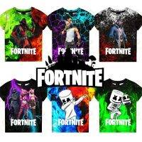 แฟชั่น 2023 เสื้อยืดฤดูร้อน 3d สาว Fortnite ชนะฮีโร่สวมเสื้อยืดเด็กต่อสู้เสื้อยืดรอยัลแขนสั้นเสื้อวัยรุ่น