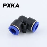 Free shipping 2PCS Air pipe joint PV8mm fast 6 pneumatic 10/12/16mm plastic right angle 90 degree elbow butt joint two-way Pipe Fittings Accessories