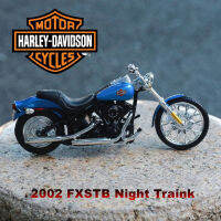 Maisto 1:18 2002 FXSTB Night Traink Motogp รถจักรยานยนต์รุ่นของที่ระลึกของเล่นสะสม Mini Moto Die Cast