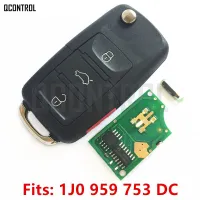 Qcontrol กุญแจรีโมตรถ Mhz แบบทำมือสำหรับ Vw/ Volkswagen Beetleet/cc/eos /Gti/golvpassat/jetta/rabbit 1j0959753dc / 1j0 959 753 Dc