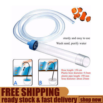 Fish Tank Aquarium Gravel Cleaner Syphon Vacuum Water Changer Pump Siphon Hose