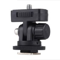 Universal Mobile Phone Clip With Cold Shoe Head With 1/4 Screw Tripod for SLR Camera Holder Adjustable Angle Accessories