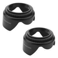2X DC-SN HOOD 58mm Screw Mount Flower Crown Lens Hood Petal Shape for Canon Nikon Tamron Sigma Sony 58mm Lens Black