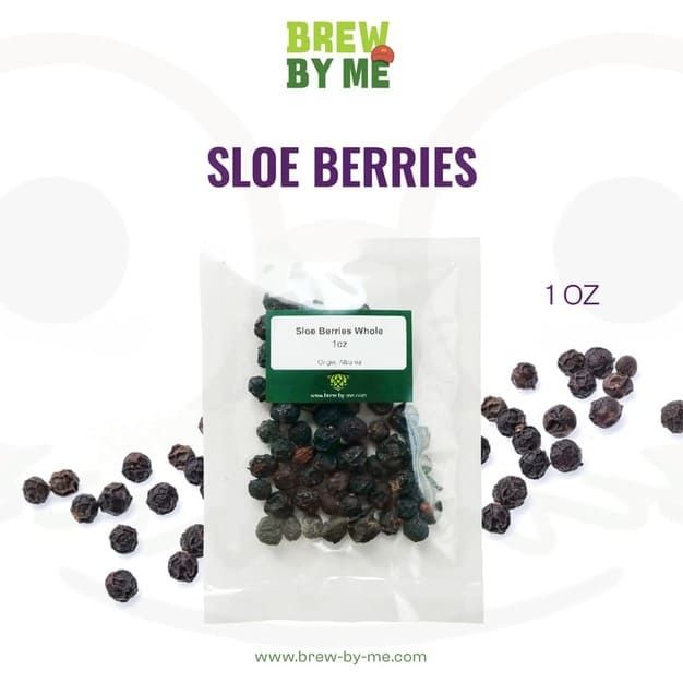 Sloe Berries แบบแห้ง 1oz สำหรับแต่งกลิ่น เพิ่มรสชาติ ทำไวน์ ทำเบียร์ ชา