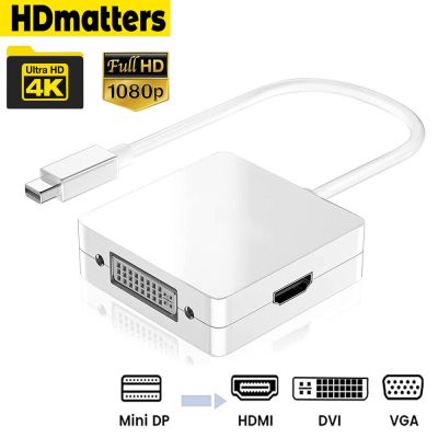 Mini DisplayPort Ke DP HDMI DVI VGA Kabel Adaptor Thunderbolt MDP Ke VGA HDMI DVI Video Display Converter untuk MacBook Pro Air