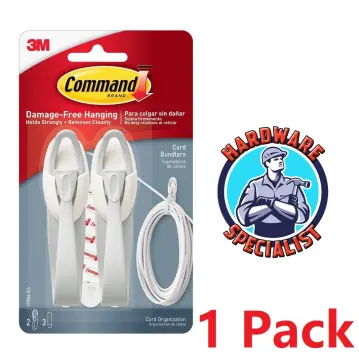 3M Command Clear Large Organiser Cord Clip with Strips - Hardware Specialist