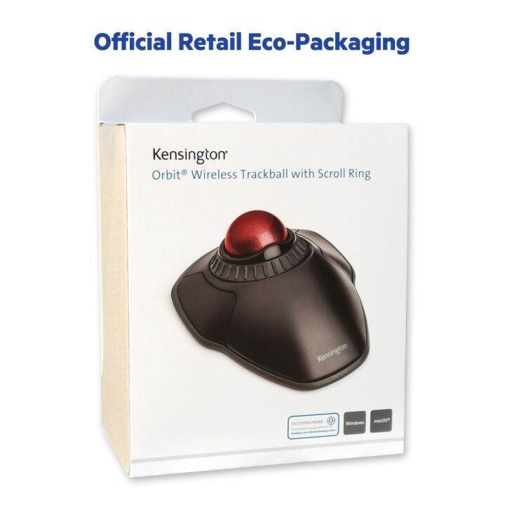 Kensington Wireless Trackball Original Orbit Mouse 2.4Ghz+Bluetooth