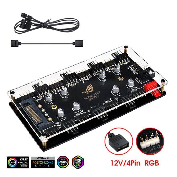 1-to-8-way-splitter-rgb-pwm-hub-pc-5v-3pin-12v-4pin-cooling-fan-hub-rgb-cable-splitter-hub-for-motherboard-led-strip-control-usb-hubs