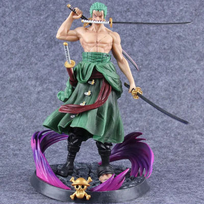Roronoa Zoro Anime Action Figure Free Standing Majestic-looking Figurine for Kids Fans Friends Collectors