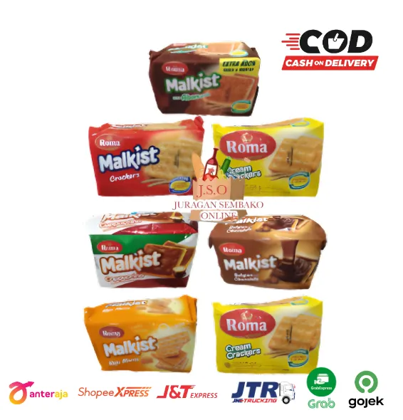 Roma Malkist Biskuit Biscuit All Varian Rasa Cream Crackers Malkist