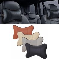 Car Neck Pillows Both Side Pu Leather Pack Headrest for Head Pain Relief Filled Fiber Car Pillow Neck Pillow for Car Seat Cushions