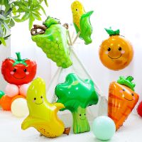 【DT】hot！ Colorful Fruit And Vegetable Foil Balloons for Birthday Parties and Celebrations Baby Shower Decorations