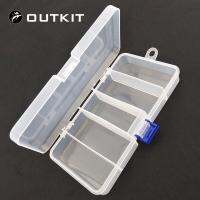 Outkit กล่องอเนกประสงค์ตกปลาพลาสติกแบบใสมองเห็นได้5ช่องเคสใส่ของเหยื่อล่อปลาเครื่องมือปลาขนาด17.7*93ซม.