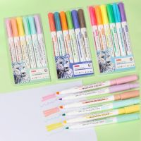 卐 ssusan 6 ชิ้น/เซ็ต ปากกาเน้นข้อความ ชุด Macaroon Color ปากกา ปากกาสี โรงเรียน Stationery