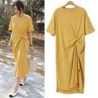 ❁❦ Women Plus Size Loose Thin Casual Dress Long T-Shirt Skirt