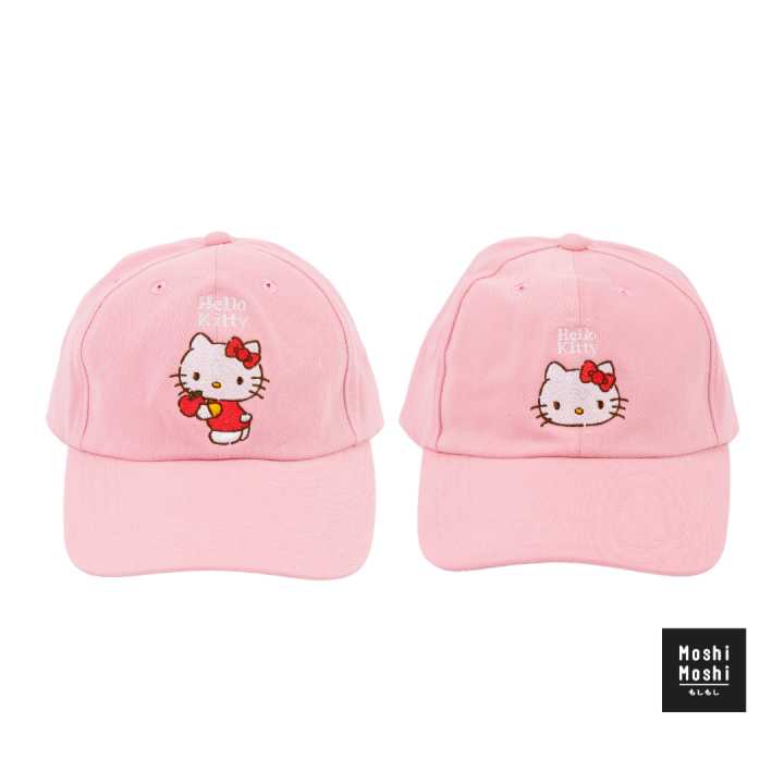 moshi-moshi-หมวกลายปัก-หมวกแก๊ป-หมวกเบสบอล-ลาย-hello-kitty-ลิขสิทธิ์แท้จาก-sanrio-รุ่น-6100002203-2204