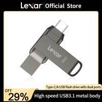 Lexar D400 USB 3.1 Type-C Dual Port Flash Drives 130MB/s Metal Flash Drive for Mobile Phone Computer 32GB 64GB 128GB 256GB