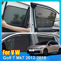 สำหรับโฟล์คสวาเกน VW G Olf 7 Mk7 2012-2019แม่เหล็กรถหน้าต่างม่านบังแดดโล่ด้านหน้ากระจกด้านหลังด้านข้างม่านสีอาทิตย์ Visor