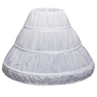 3 Hoops Cancan Children Flower Girl Petticoat Crinoline Underskirt Wedding Accessories For Flower Girl Dress  by Hs2023