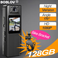 BOBLOV กล้องแอคชั่นแคมเมรา  กล้องติดหน้าอก Body Mini Action Camera  A22 HD 1080P 128GB 2200MAH Night Version  DVR Video Audio Recorder วิดีโอเครื่องบันทึกเสียงบอดี้แคมดิจิตอลแบบพกพาสวมใส่ได้กล้องกล้องตำรวจ Camcorder Motorcycle Dash Cam For Vlogging