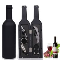 5PCS Wine Opener Set Red Wine Bottle Corkscrew Kit With Bottle-Shaped Box Bottle Opener Cork Remover for Gift Kitchen Bar Tool Bar Wine Tools