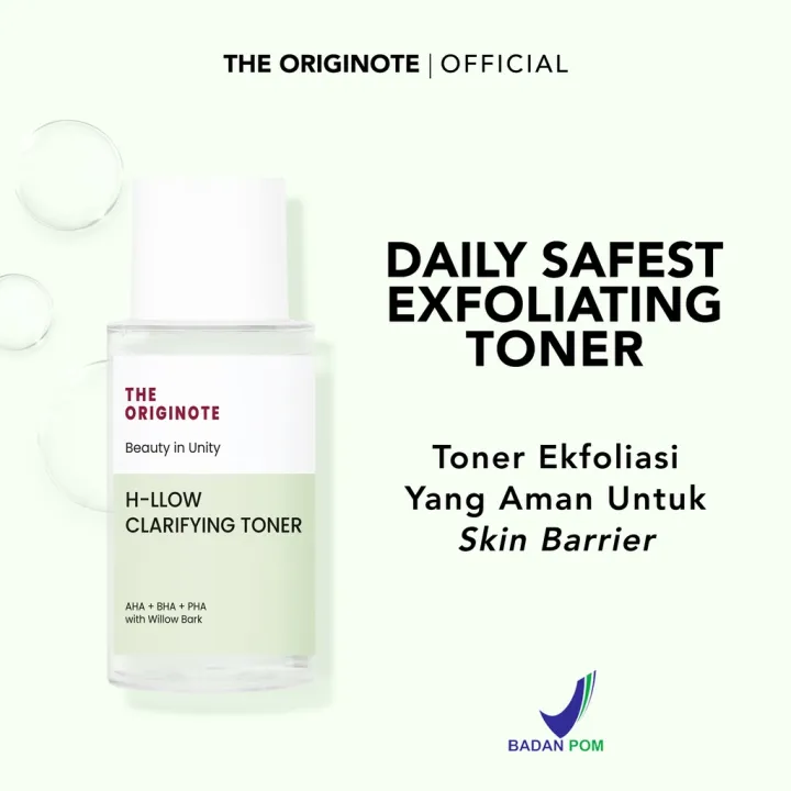 The Originote H-llow Clarifying Toner 80ml - Exfoliating Toner dan ...