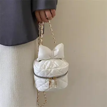 Rhombic Lattice Underarm Bag 2023 Casual Crescent Bag Simple PU